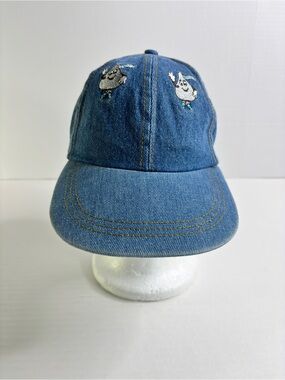 Hersheys Kisses Candy Blue Denim Medium Wash Promo Hat Cap Elastic Stretch Back